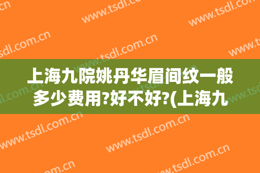 上海九院姚丹华眉间纹一般多少费用?好不好?(上海九院有纹眉纹唇的吗)