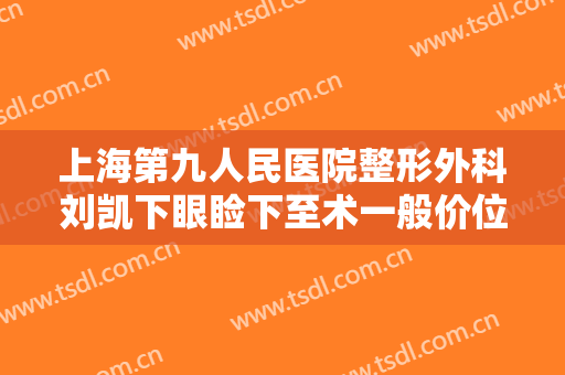上海第九人民医院整形外科刘凯下眼睑下至术一般价位是多少?可靠吗?