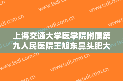 上海交通大学医学院附属第九人民医院王旭东鼻头肥大矫正术一般价位是多少费用?效果怎么样?