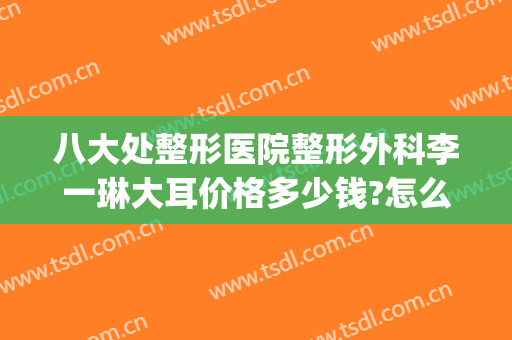 八大处整形医院整形外科李一琳大耳价格多少钱?怎么样?(八大处整形医生名单)