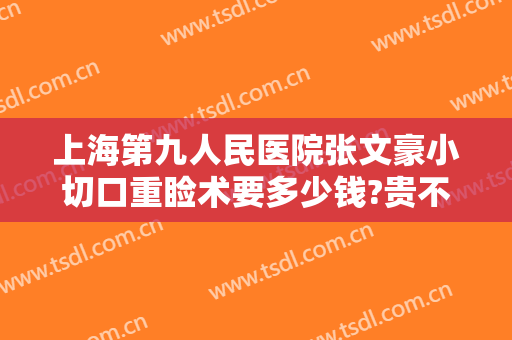 上海第九人民医院张文豪小切口重睑术要多少钱?贵不贵?