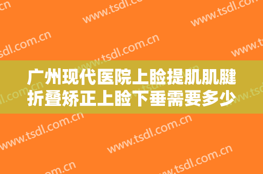广州现代医院上睑提肌肌腱折叠矫正上睑下垂需要多少费用?效果怎么样?