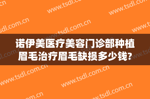 诺伊美医疗美容门诊部种植眉毛治疗眉毛缺损多少钱?贵不贵?(种植眉毛医院)
