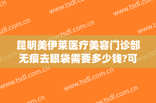 昆明美伊莱医疗美容门诊部无痕去眼袋需要多少钱?可靠吗?(昆明莱美美容医院怎么样)