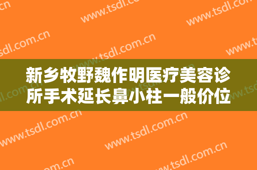 新乡牧野魏作明医疗美容诊所手术延长鼻小柱一般价位是多少费用?多长时间恢复?