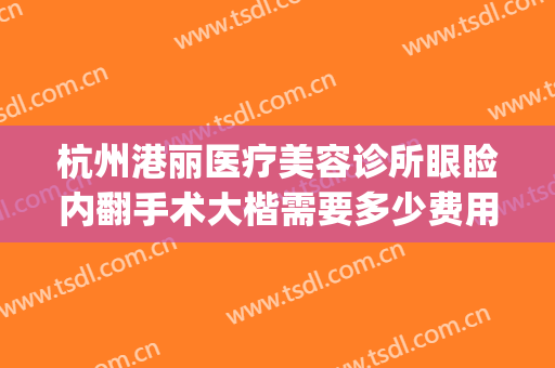 杭州港丽医疗美容诊所眼睑内翻手术大楷需要多少费用?怎么样?(丽港医疗美容整形医院怎么样)