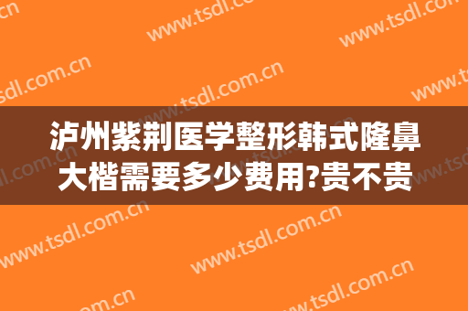 泸州紫荆医学整形韩式隆鼻大楷需要多少费用?贵不贵?(重庆整形鼻梁价格)