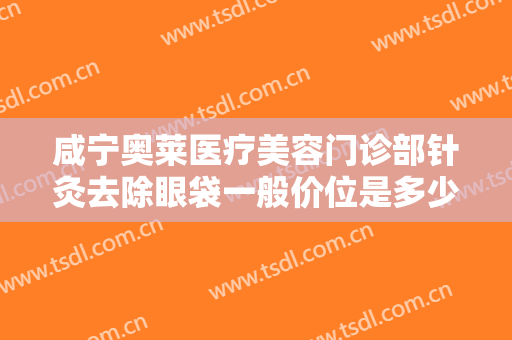 咸宁奥莱医疗美容门诊部针灸去除眼袋一般价位是多少钱?好不好?