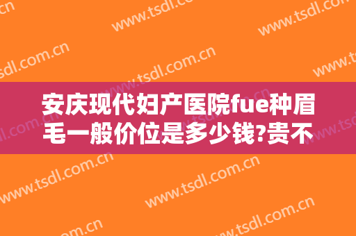安庆现代妇产医院fue种眉毛一般价位是多少钱?贵不贵?