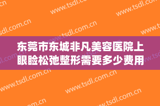 东莞市东城非凡美容医院上眼睑松弛整形需要多少费用?贵不贵?(东莞东城非凡美容医院怎么样)