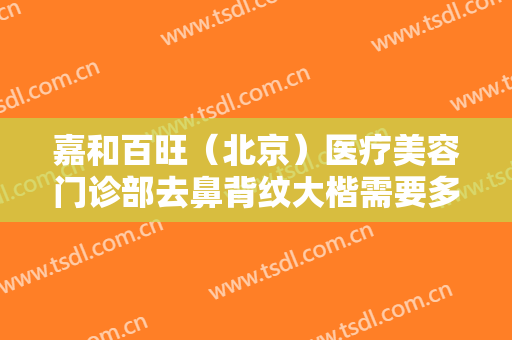 嘉和百旺（北京）医疗美容门诊部去鼻背纹大楷需要多少费用?好不好?