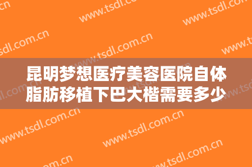 昆明梦想医疗美容医院自体脂肪移植下巴大楷需要多少费用?需要多久恢复?