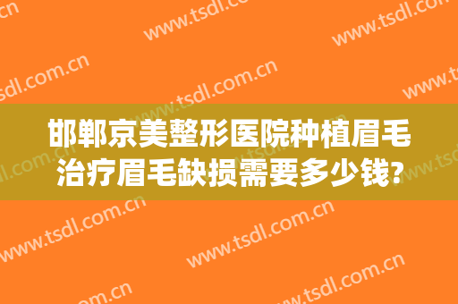 邯郸京美整形医院种植眉毛治疗眉毛缺损需要多少钱?贵不贵?(北京种植眉毛三甲医院)