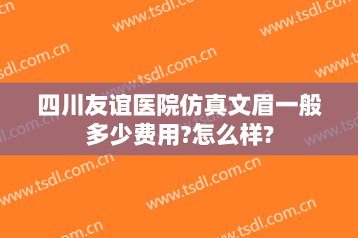 四川友谊医院仿真文眉一般多少费用?怎么样?