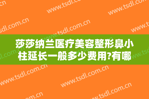 莎莎纳兰医疗美容整形鼻小柱延长一般多少费用?有哪些优势?