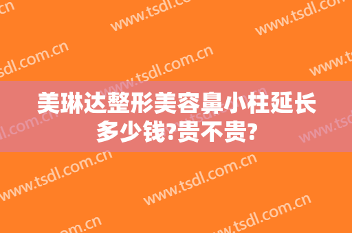 美琳达整形美容鼻小柱延长多少钱?贵不贵?