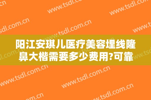阳江安琪儿医疗美容埋线隆鼻大楷需要多少费用?可靠吗?