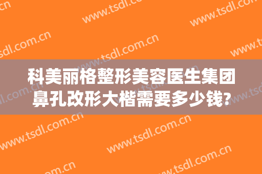 科美丽格整形美容医生集团鼻孔改形大楷需要多少钱?需要多久恢复?(美容院整鼻子多少钱)