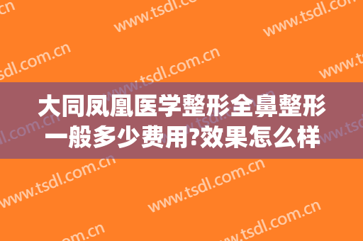 大同凤凰医学整形全鼻整形一般多少费用?效果怎么样?(综合鼻整容价钱)