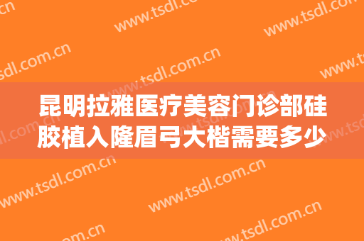 昆明拉雅医疗美容门诊部硅胶植入隆眉弓大楷需要多少钱?贵不贵?(昆明隆鼻的一般费用)