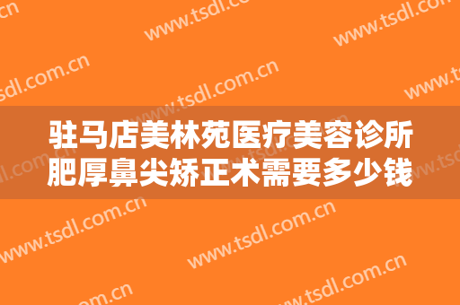 驻马店美林苑医疗美容诊所肥厚鼻尖矫正术需要多少钱?有哪些优势?