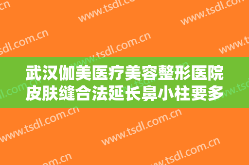 武汉伽美医疗美容整形医院皮肤缝合法延长鼻小柱要多少钱?多长时间恢复?