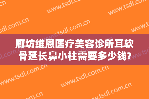 廊坊维恩医疗美容诊所耳软骨延长鼻小柱需要多少钱?有哪些优势?