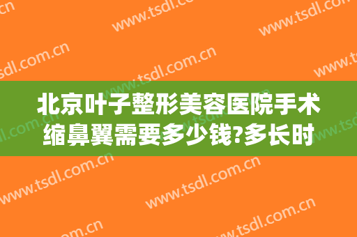 北京叶子整形美容医院手术缩鼻翼需要多少钱?多长时间恢复?(整容鼻翼缩小多少钱)