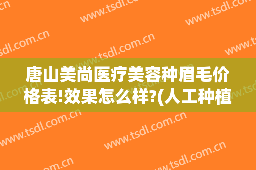唐山美尚医疗美容种眉毛价格表!效果怎么样?(人工种植眉毛多少钱)