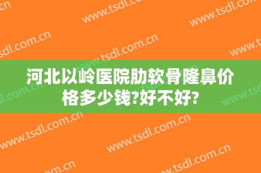 河北以岭医院肋软骨隆鼻价格多少钱?好不好?