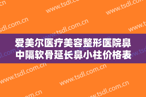 爱美尔医疗美容整形医院鼻中隔软骨延长鼻小柱价格表!怎么样?