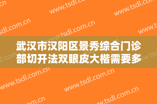武汉市汉阳区景秀综合门诊部切开法双眼皮大楷需要多少钱?效果怎么样?