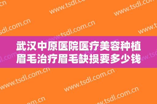 武汉中原医院医疗美容种植眉毛治疗眉毛缺损要多少钱?靠谱吗?