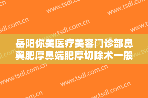 岳阳你美医疗美容门诊部鼻翼肥厚鼻端肥厚切除术一般价位是多少?好不好?