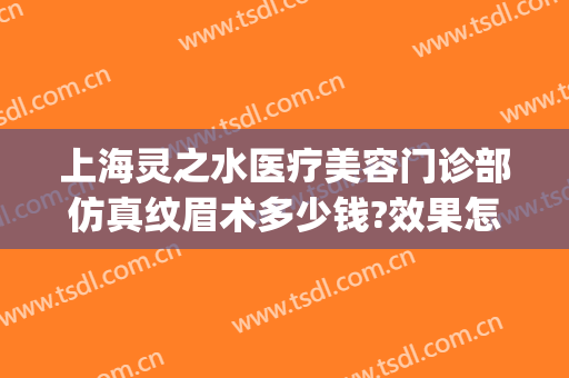 上海灵之水医疗美容门诊部仿真纹眉术多少钱?效果怎么样?(灵之水医疗美容院地址)