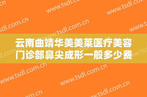 云南曲靖华美美莱医疗美容门诊部鼻尖成形一般多少费用?效果怎么样?