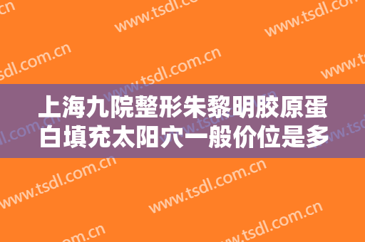 上海九院整形朱黎明胶原蛋白填充太阳穴一般价位是多少钱?有哪些优势?