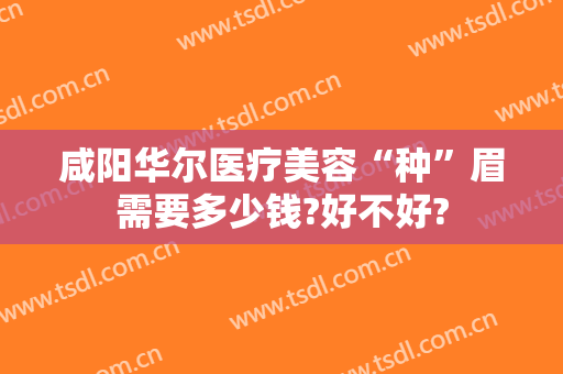 咸阳华尔医疗美容“种”眉需要多少钱?好不好?