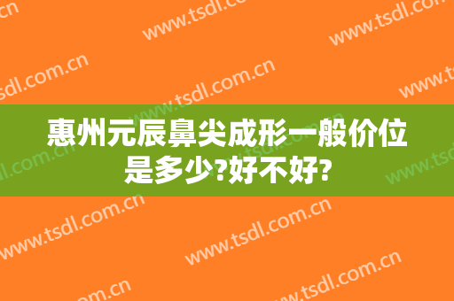 惠州元辰鼻尖成形一般价位是多少?好不好?