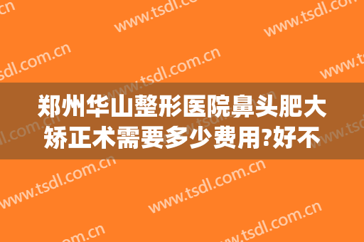 郑州华山整形医院鼻头肥大矫正术需要多少费用?好不好?(华美整形鼻子多少钱)