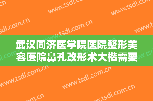 武汉同济医学院医院整形美容医院鼻孔改形术大楷需要多少费用?多长时间恢复?
