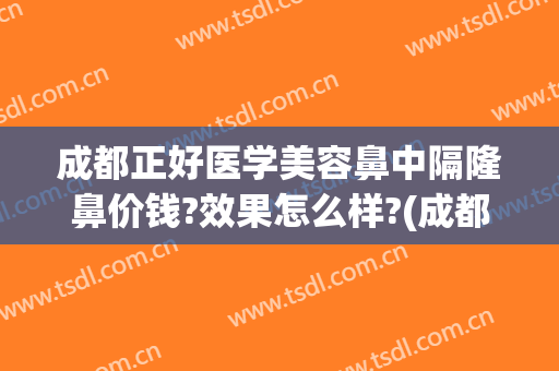 成都正好医学美容鼻中隔隆鼻价钱?效果怎么样?(成都做隆鼻很好的医院)
