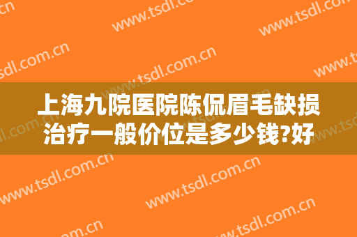上海九院医院陈侃眉毛缺损治疗一般价位是多少钱?好不好?