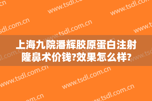 上海九院潘辉胶原蛋白注射隆鼻术价钱?效果怎么样?