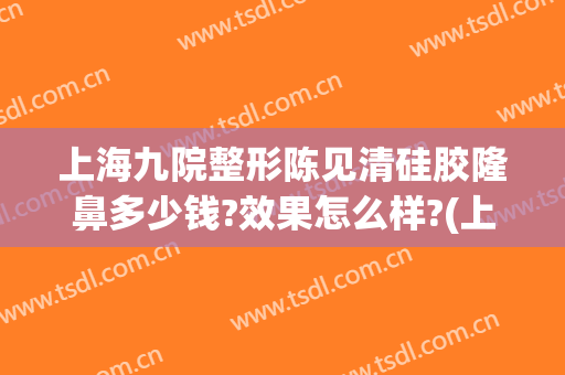 上海九院整形陈见清硅胶隆鼻多少钱?效果怎么样?(上海第九整形美容医院隆鼻)