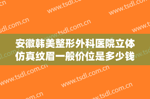 安徽韩美整形外科医院立体仿真纹眉一般价位是多少钱?可靠吗?(安徽韩美美容整形医院)