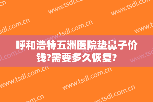 呼和浩特五洲医院垫鼻子价钱?需要多久恢复?
