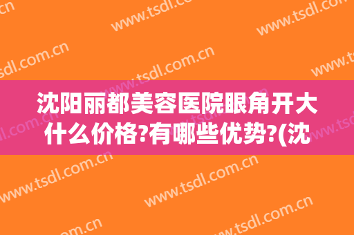 沈阳丽都美容医院眼角开大什么价格?有哪些优势?(沈阳开眼角大概要多少钱)