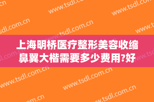 上海明桥医疗整形美容收缩鼻翼大楷需要多少费用?好不好?(上海明桥整形医院)