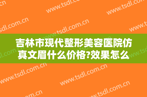 吉林市现代整形美容医院仿真文眉什么价格?效果怎么样?